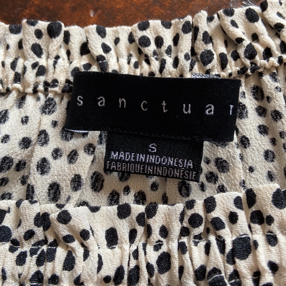 Sanctuary Sunshine Blouse Teeny Spots Size Small - Picture 10 of 15